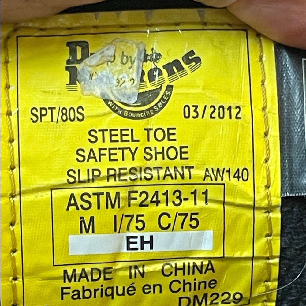 Dr. Martens Men's Black Industrial Steel Toed Work Boots. Good Condition. Sz 10. - Picture 15 of 16
